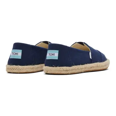 (Blue, (Adults')) TOMS Alpargata Rope 100% Cotton Women's Navy Espadrilles