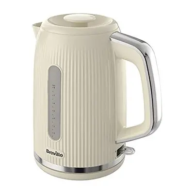 Bold Vanilla Cream Electric Kettle | 1.7L | 3kW Fast Boil | Cream & Silver Chrome [VKT223]