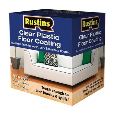 Rustins PCFK4000 Clear Plastic Floor Coating Kit Gloss Litre