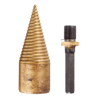 (32mm Hexagon Shank) 32/42mm Titanium Coated HSS Firewood Splitter Drill Bit Wood Drilling Tools