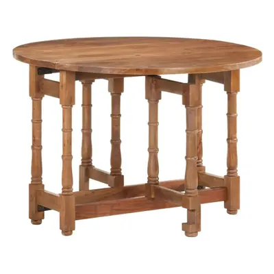 vidaXL Solid Mango Wood Dining Table Round Wooden Furniture Kitchen Table