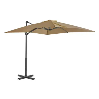 vidaXL Outdoor Umbrella with Portable Base Taupe