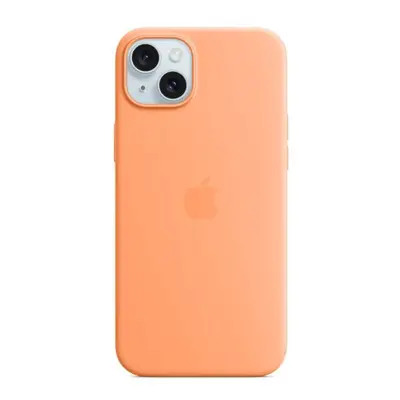 Apple - Back cover for mobile phone - MagSafe compatibility - silicone - orange sorbet - for iPh