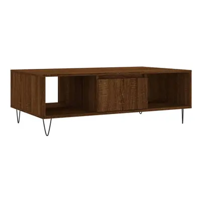 (brown oak) vidaXL Coffee Table Side Table Telephone Table Concrete Grey Engineered Wood