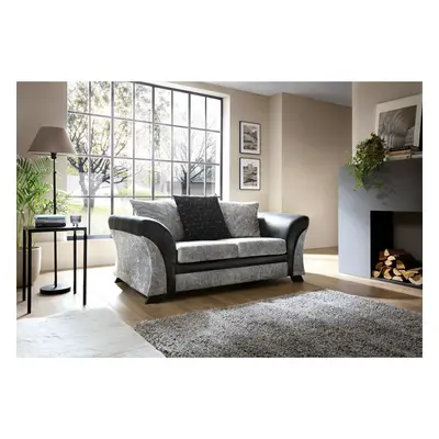 (Black) FARROW CRUSHED CHENILLE SEATER SOFA