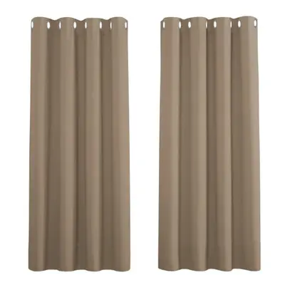 PONY DANCE Blackout Bedroom Curtains - inch Drop Curtains Eyelet Top for Small Bay Window Light 