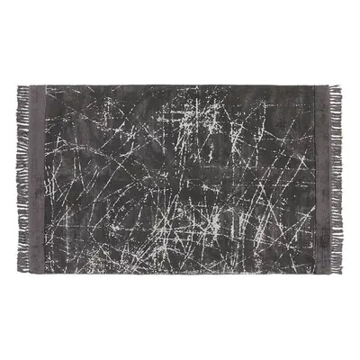 Viscose Area Rug x cm Dark Grey HANLI