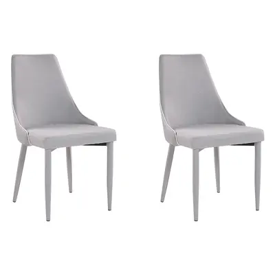 Set of Dining Chairs CAMINO Light Grey