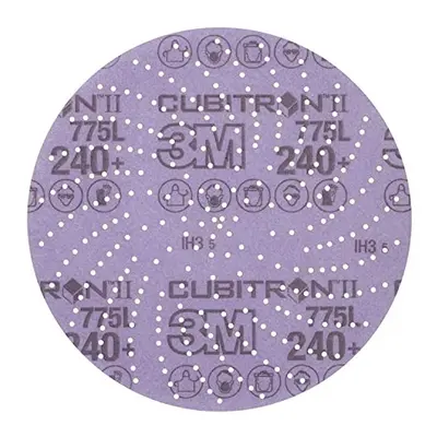 Cubitron II, Grit Medium Ceramic Sanding Film Disc, 15.2 cm x 15.2 cm, Discs, mm Hole, Compatibl