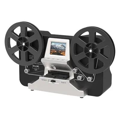 8mm & Super Reels to Digital MovieMaker Film Scanner, Pro Film Digitizer Machine with 2.4" LCD, 