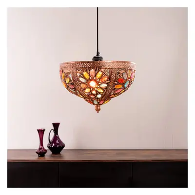 Samia Bronze Moroccan Style Easy Fit Uplighter with 10W LED Warm Bulb