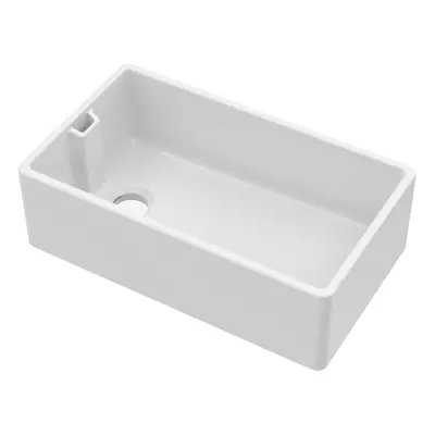 Single Bowl Belfast Kitchen Sink with Overflow, No Tap Hole