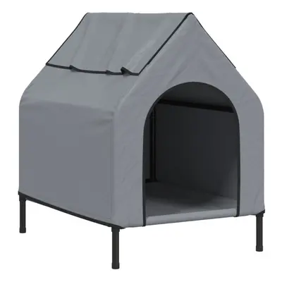 (90 x x cm) vidaXL Dog House Elevated Dog Pet Shelter Dog Kannel Oxford Fabric and Steel