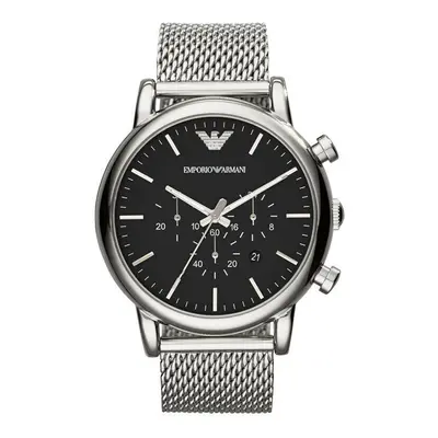 Emporio Armani AR1808 46mm Classic Chronograph Black Dial Men's Watch