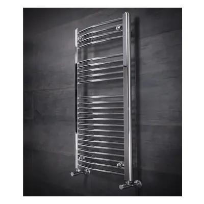 22MM LADDER TUBE CURVED TOWEL RAIL CHROME 800MM HIGH X 600MM WIDE - BTU'S