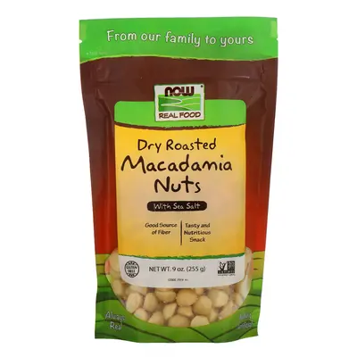 Now Foods, Real Food, Macadamia Nuts, Dry Roasted, Salted, oz (255 g)