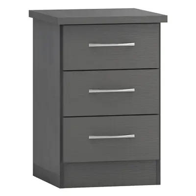 Nevada Bedside Drawer 3D Effect Grey