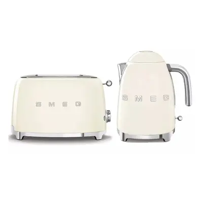 (cream) SMEG 2-Slice Toaster and 1.7-litre Kettle Set