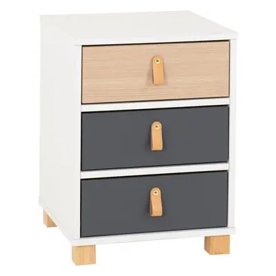 Brooklyn Drawer Bedside in Oak Effect and Grey Finish