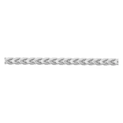 (24) Jewelco London Unisex Rhodium Plated Sterling Silver Square 3D Curb Franco 4.5mm Chain Neck