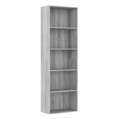 (grey sonoma) vidaXL Book Cabinet Bookcase Book Rack Unit Organiser Shelf Engineered Wood