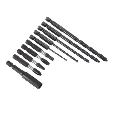 18PCS Screwdriver Drill Bit Set 5PCS 2-6mm Twist Drill Bit 12PCS Phillips Torx Square Screwdrive