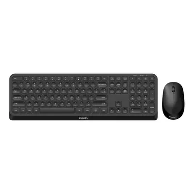 Philips series SPT6307B - Keyboard and mouse set - wireless - 2.4 GHz - UK - black