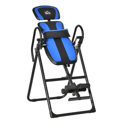 HOMCOM Foldable Gravity Inversion Table, Fitness Bench w/ Soft Ankle Cushions