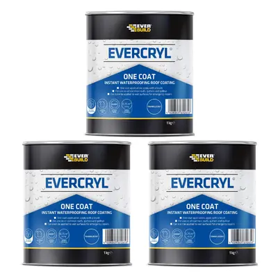 Everbuild Evercryl One Coat Instant Waterproofing Clear 1kg - Pack of