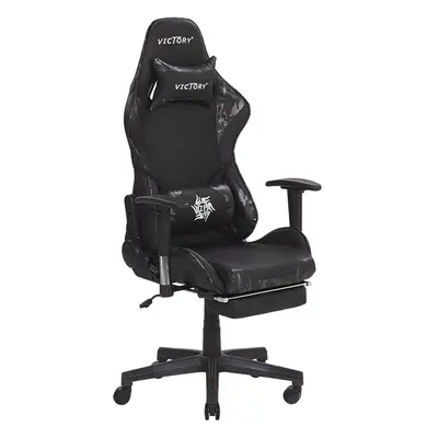 Gaming Chair Faux Leather Dark Grey VICTORY