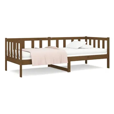 (honey brown) vidaXL Solid Wood Pine Day Bed Wooden Sleepover Occasional Bed Multi Colours