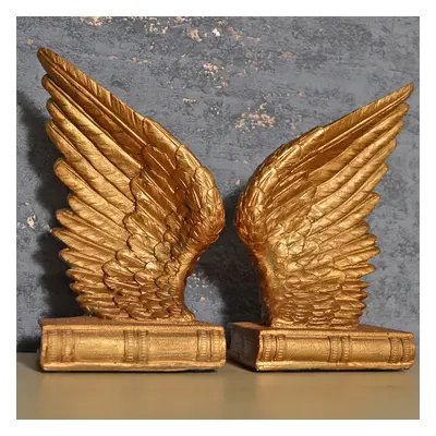 Pair of Gold Wings Bookends | Resin