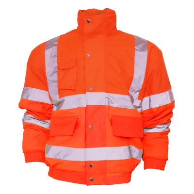 (S, Hi Vis Orange) Yoko Mens Hi-Vis Bomber Jacket