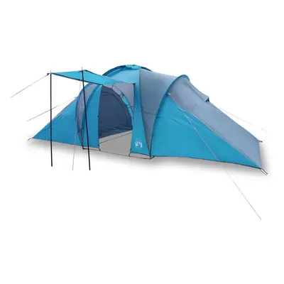 vidaXL Camping Tent Persons Dome Tent Lightweight Tent Blue 185T Taffeta