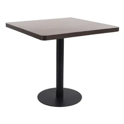 vidaXL Bistro Table Dark Brown 80cm MDF Coffee Bar Dinner Dining Desk Stand