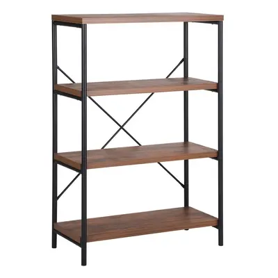 3 Tier Bookcase BRISBANE Dark Wood