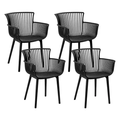 Set of Garden Chairs PESARO Black