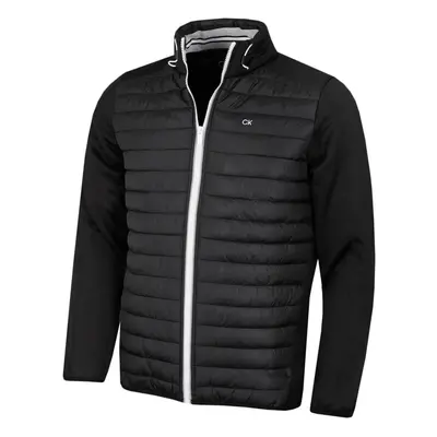 (L, Black/Silver) Calvin Klein Mens CK Hybrid Insulate Lightweight Jacket