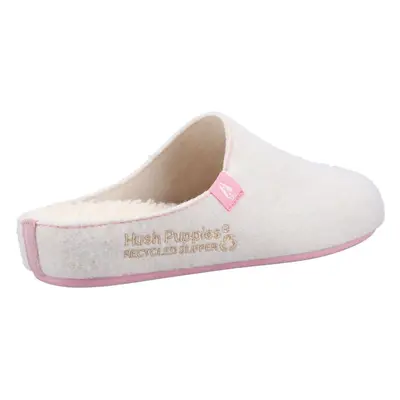 (Brown, (Adults')) Hush Puppies The Good 90% Recycled RPET Polyester Women's Beige Slippers