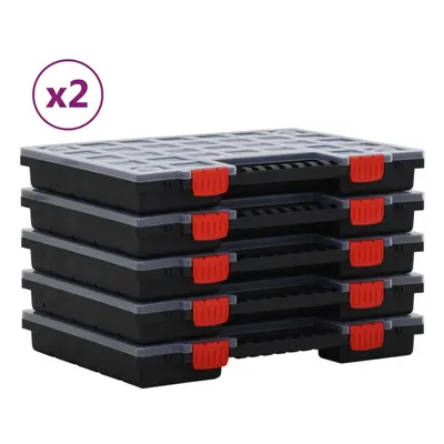 vidaXL 10x Assortment Boxes 40x30x5 cm Polypropylene Tool Organiser Screw Box