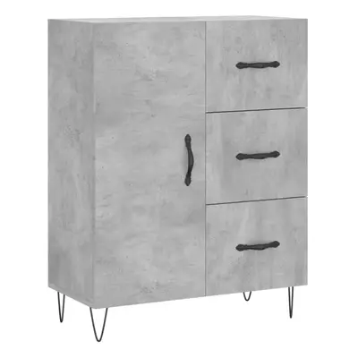 (concrete grey) vidaXL Sideboard Storage Cabinet Cupboard Side Cabinet White Engineered Wood