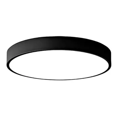 (Black, 12W) 12W /18W /24W / 36W Modern Round LED Ceiling Light Living Room Fixture Lamp