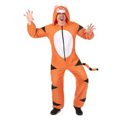 Men's tiger hooded jumpsuit