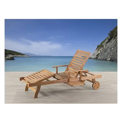 Garden Lounger - White Balau Wood - Sunlounger