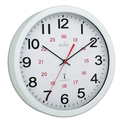 Acctim Controller Radio Controlled Wall Clock, White