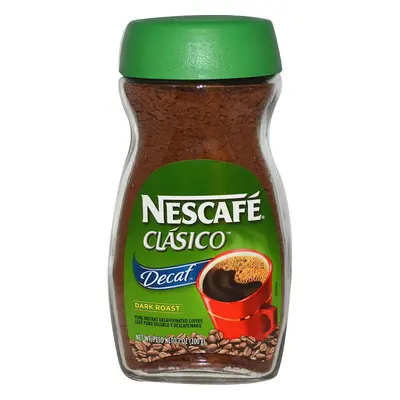 NescafÃ©, Clasico, Pure Instant Decaffeinated Coffee, Decaf, Dark Roast, oz (200 g)