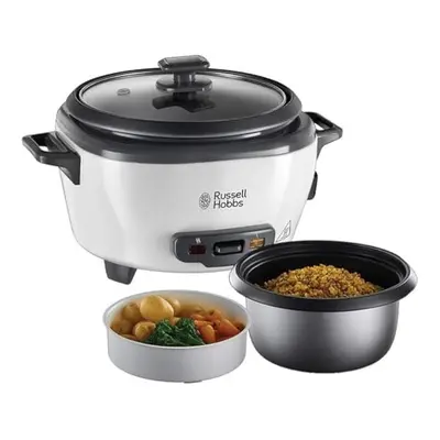 Russell Hobbs Rice Cooker Small [Medium] 0.8L (incl. steamer insert, reheat function, non-stick 