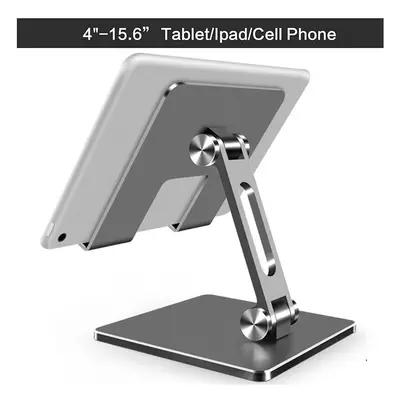 (MT134 Gray) Tablet Stand Desk Riser Rotation Multi-Angle Height Adjustable Foldable Holder Dock