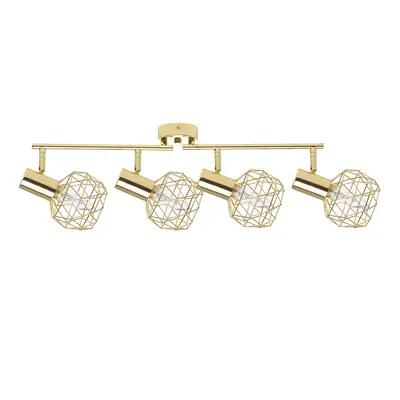 4 Light Spotlight CHENAB Adjustable Metal Gold