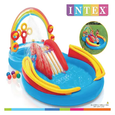 Intex Inflatable Pool Garden Swimming Pool Rainbow Ring Play Centre 57453NP